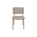 Silla Actual Comedor Metal Asiento Respaldo Topo Serie Anaia
