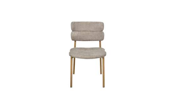 Silla Actual Comedor Metal Asiento Respaldo Topo Serie Anaia