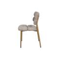 Silla Actual Comedor Metal Asiento Respaldo Topo Serie Anaia