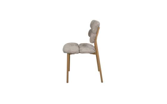 Silla Actual Comedor Metal Asiento Respaldo Topo Serie Anaia