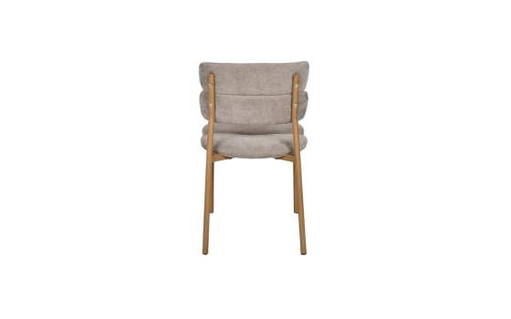 Silla Actual Comedor Metal Asiento Respaldo Topo Serie Anaia