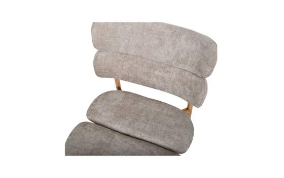 Silla Actual Comedor Metal Asiento Respaldo Topo Serie Anaia
