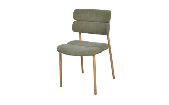 Silla Actual Comedor Metal Asiento Respaldo Verde Serie Anaia