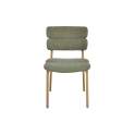 Silla Actual Comedor Metal Asiento Respaldo Verde Serie Anaia