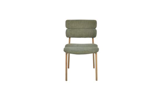 Silla Actual Comedor Metal Asiento Respaldo Verde Serie Anaia