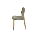 Silla Actual Comedor Metal Asiento Respaldo Verde Serie Anaia