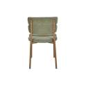 Silla Actual Comedor Metal Asiento Respaldo Verde Serie Anaia