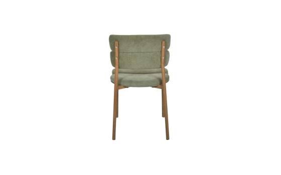 Silla Actual Comedor Metal Asiento Respaldo Verde Serie Anaia