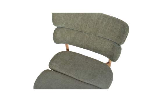 Silla Actual Comedor Metal Asiento Respaldo Verde Serie Anaia