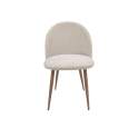 Silla Actual Tapizada Chenilla Suave Color Beige - Serie Afaia
