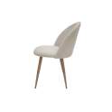 Silla Actual Tapizada Chenilla Suave Color Beige - Serie Afaia