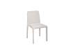 Silla Apilable Actual Tapizada Chenilla Beige - Serie Luka