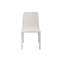 Silla Apilable Actual Tapizada Chenilla Beige - Serie Luka