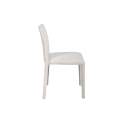 Silla Apilable Actual Tapizada Chenilla Beige - Serie Luka