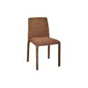Silla Apilable Actual Tapizada Chenilla Granate - Serie Luka