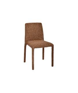 Silla Apilable Actual Tapizada Chenilla Granate - Serie Luka