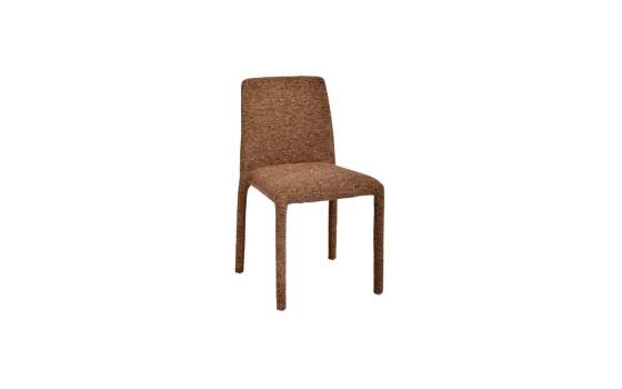 Silla Apilable Actual Tapizada Chenilla Granate - Serie Luka