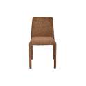 Silla Apilable Actual Tapizada Chenilla Granate - Serie Luka