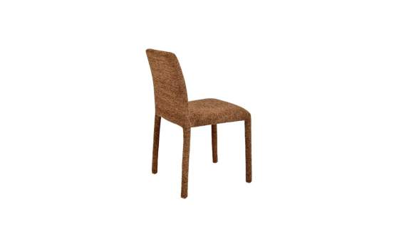 Silla Apilable Actual Tapizada Chenilla Granate - Serie Luka