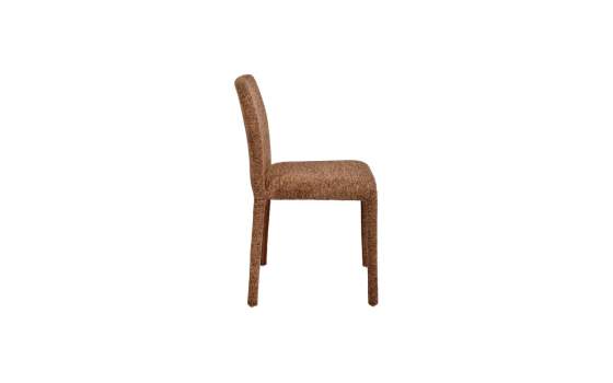 Silla Apilable Actual Tapizada Chenilla Granate - Serie Luka