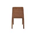 Silla Apilable Actual Tapizada Chenilla Granate - Serie Luka
