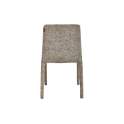 Silla Apilable Actual Tapizada Chenilla Marron - Serie Luka