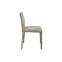 Silla Apilable Actual Tapizada Chenilla Marron - Serie Luka