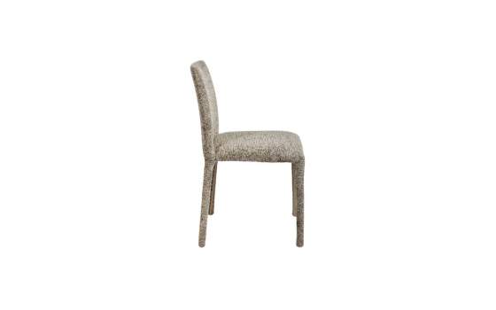 Silla Apilable Actual Tapizada Chenilla Marron - Serie Luka