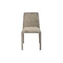 Silla Apilable Actual Tapizada Chenilla Marron - Serie Luka