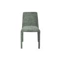 Silla Apilable Actual Tapizada Chenilla Verde - Serie Luka