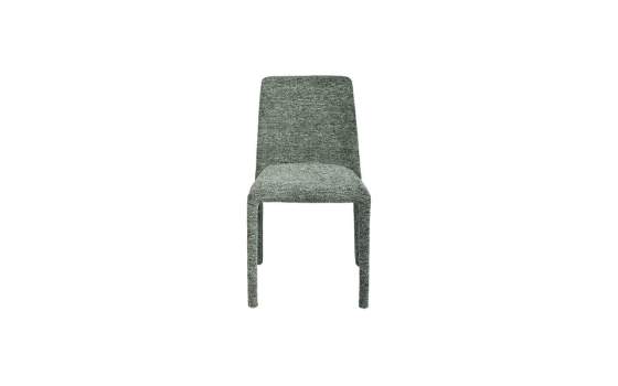Silla Apilable Actual Tapizada Chenilla Verde - Serie Luka