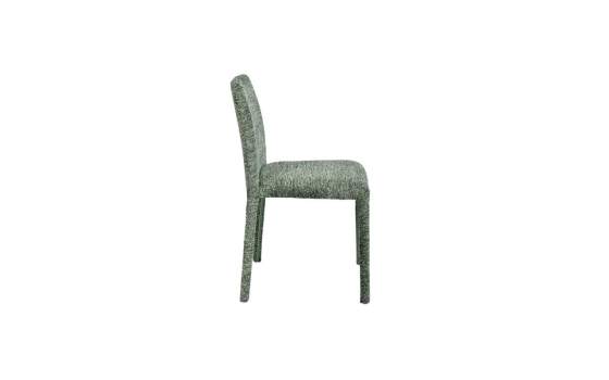 Silla Apilable Actual Tapizada Chenilla Verde - Serie Luka