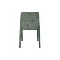 Silla Apilable Actual Tapizada Chenilla Verde - Serie Luka