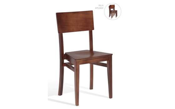Silla Apilable Neo Madera de Haya