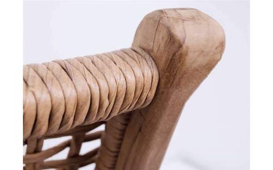 Silla Baja Diseño Madera Natural Teca Serie Tokio