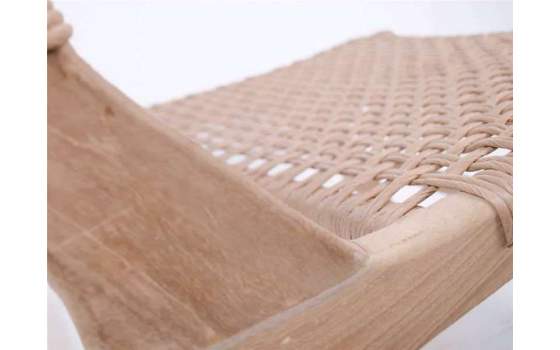 Silla Baja Diseño Madera Natural Teca Serie Tokio