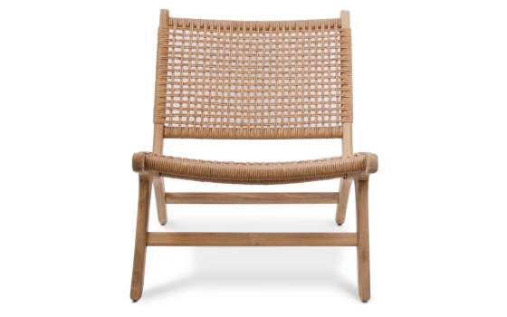 Silla Baja Diseño Madera Natural Teca Serie Tokio