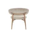 Silla Baja Salon Tapizada Beige Topo - Serie Acolet