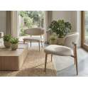Silla Baja Salon Tapizada Beige Topo - Serie Acolet