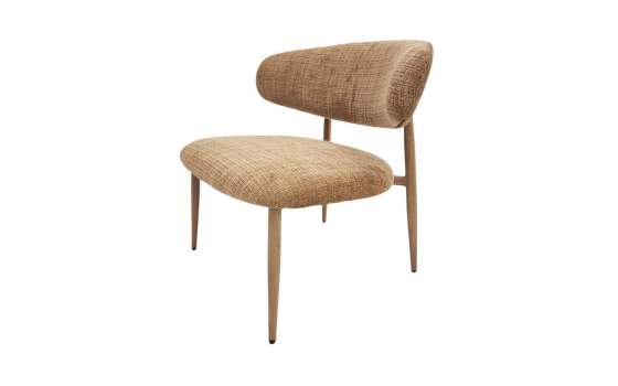 Silla Baja Salon Tapizada Mostaza - Serie Acolet