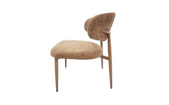 Silla Baja Salon Tapizada Mostaza - Serie Acolet