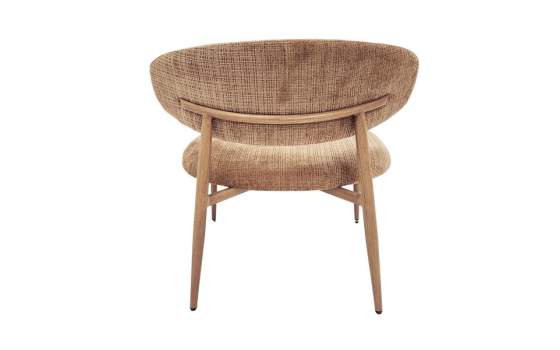 Silla Baja Salon Tapizada Mostaza - Serie Acolet