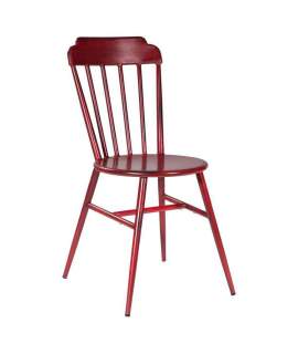 Silla Metal Barrotes Roja Ardides