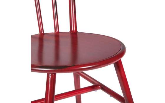 Silla Metal Barrotes Roja Ardides