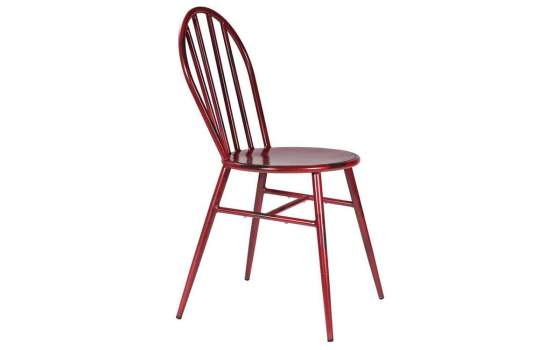 Silla Metal Barrotes Roja Areñas