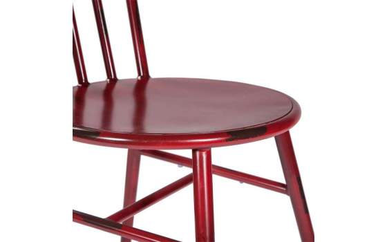 Silla Metal Barrotes Roja Areñas