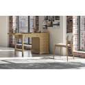 Silla Basic Asiento Madera Blanca Patas Roble Adott