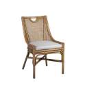 Silla Bistro Rattan Rejilla Natural con Cojin Serie Artisond