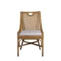 Silla Bistro Rattan Rejilla Natural con Cojin Serie Artisond