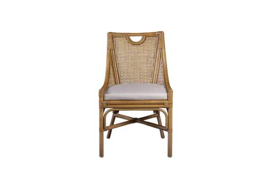 Silla Bistro Rattan Rejilla Natural con Cojin Serie Artisond